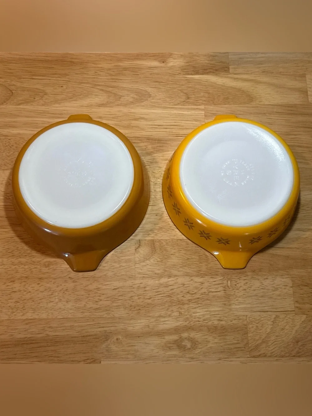 2 Pyrex Town & Country Cross Stitch Star Orange Casserole NO Lid # 471 - 1 PT.